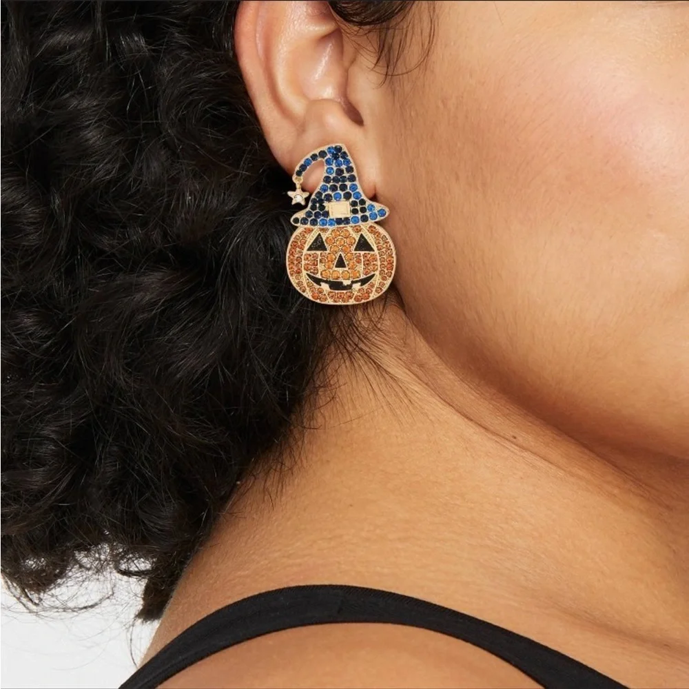 Sugarfix by BaubleBar Wicked Cute pumpkin earrings NWT